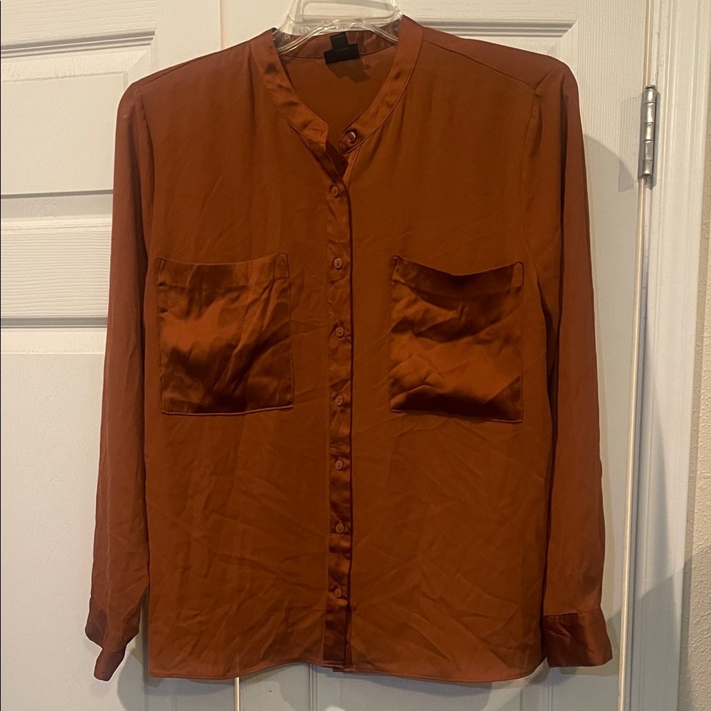 Worthington, long sleeve, bronze blouse